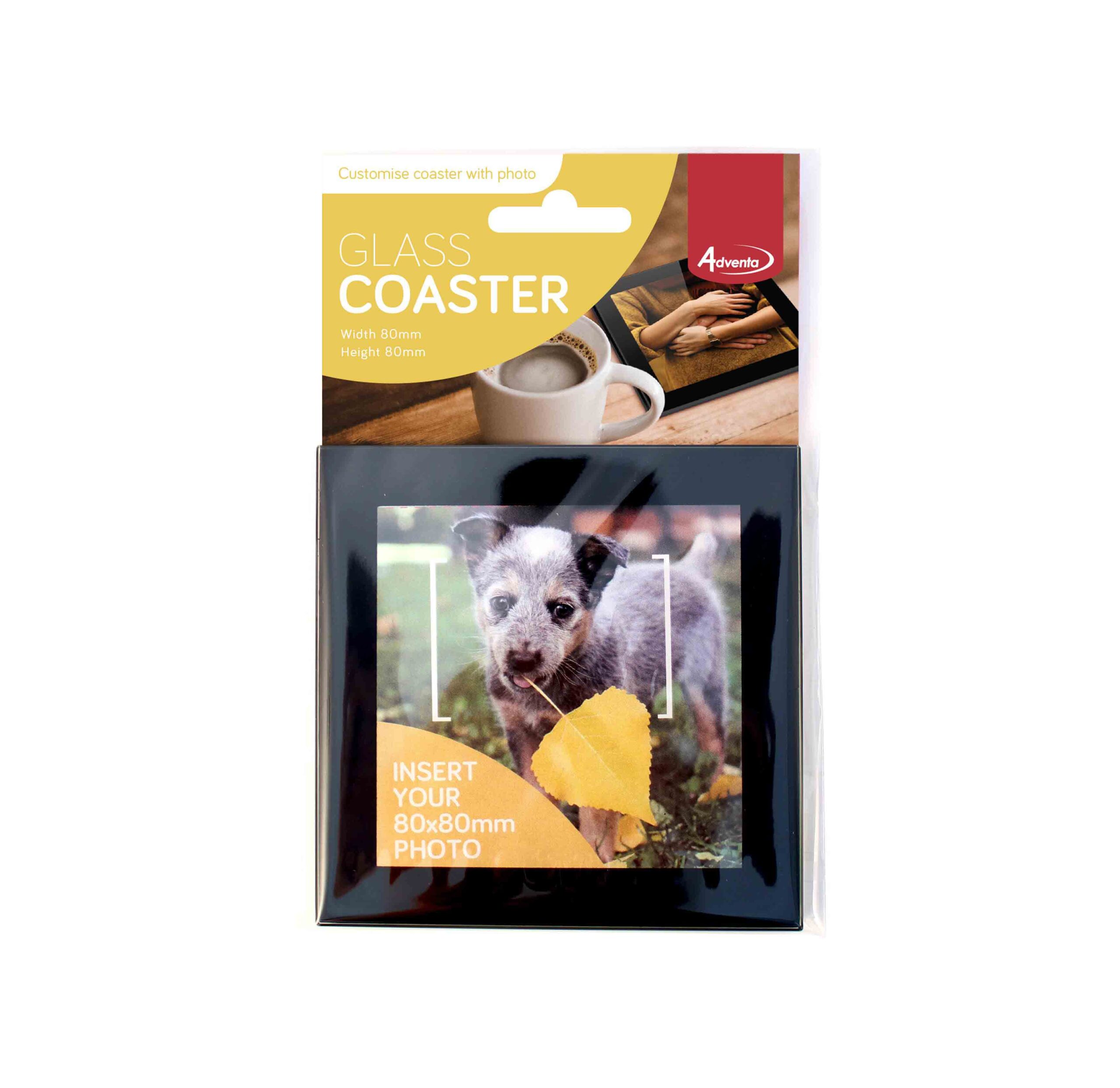 ACG02-BK Glass Coasters - Retail-Packed - Image 1