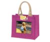 Medium Jute Bag Retail-Packed -  Pink 6 x 8"