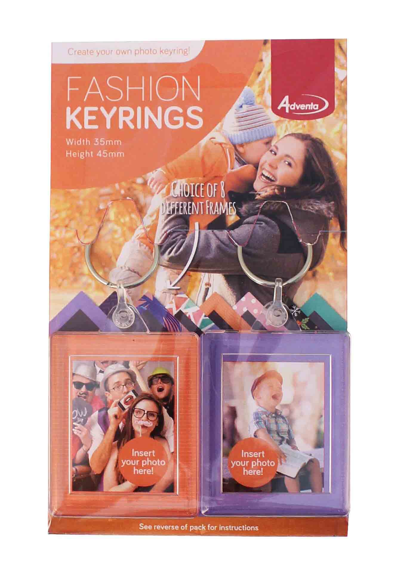AIFP02-2PK Fashion Keychain Twin Retail-Packed 35 x 45mm - Image 1