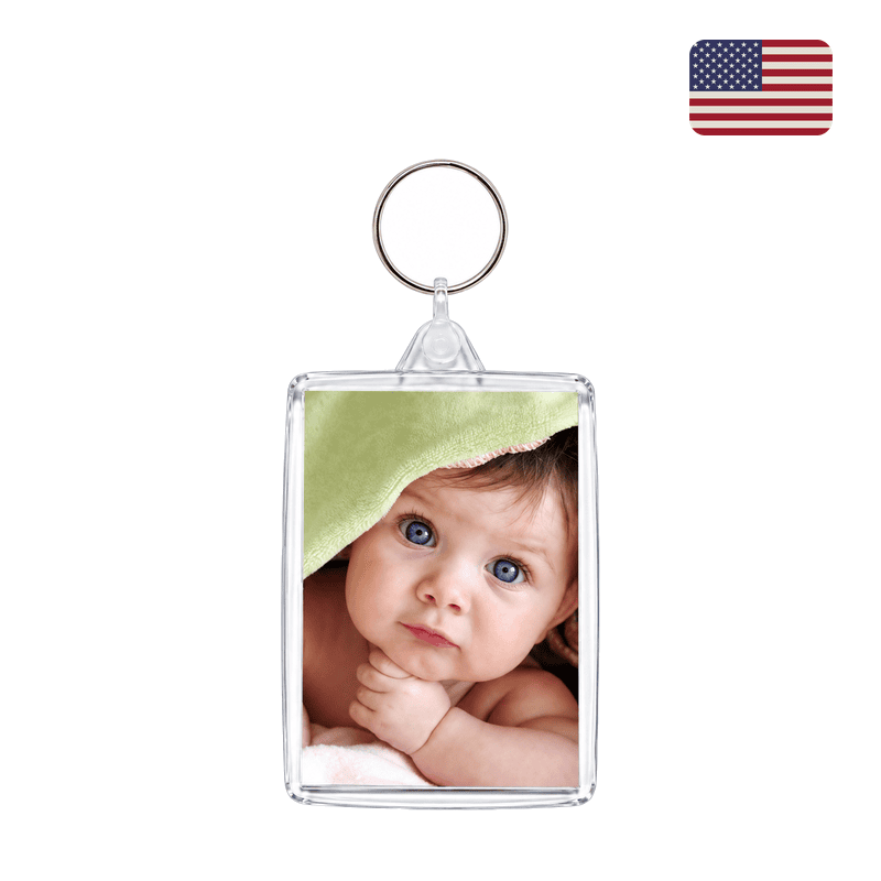 US-IA02 Wallet Keychain - Clear 2 x 2-7/8" - Image 1