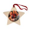 Wooden Star Ornament - Natural 80 x 80mm