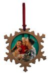 Wooden Snowflake Ornament - Dark 80 x 80mm