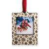 Wooden Ornament Snowflake Print - Natural 51x51mm
