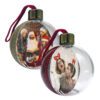 Glitter Bauble Ornaments - Gold Cap