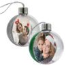 Glitter Bauble Ornaments  - Silver Cap