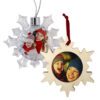 Snowflake Ornaments - Chrome Cap & Silver String