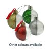 Glitter Bauble Ornaments  - Silver Cap - Image 7