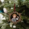 Wooden Snowflake Ornament - Dark 80 x 80mm - Image 3