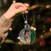 Glitter Bauble Ornaments  - Silver Cap - Image 4