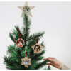 Wooden Snowflake Unassembled - Natural 80 x 80mm - Image 5