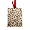 Wooden Ornament Snowflake Print - Natural 51x51mm - Image 2