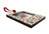 Wooden Ornament Snowflake Print - Natural 51x51mm - Image 3