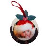 Wooden Round Ornament - Christmas Pudding 80x80mm - Image 3