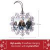 Snowflake Ornament - Silver String 45 x 70mm - Image 3