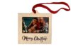 Wooden Ornament Engraved Classic - Natural 45x70mm